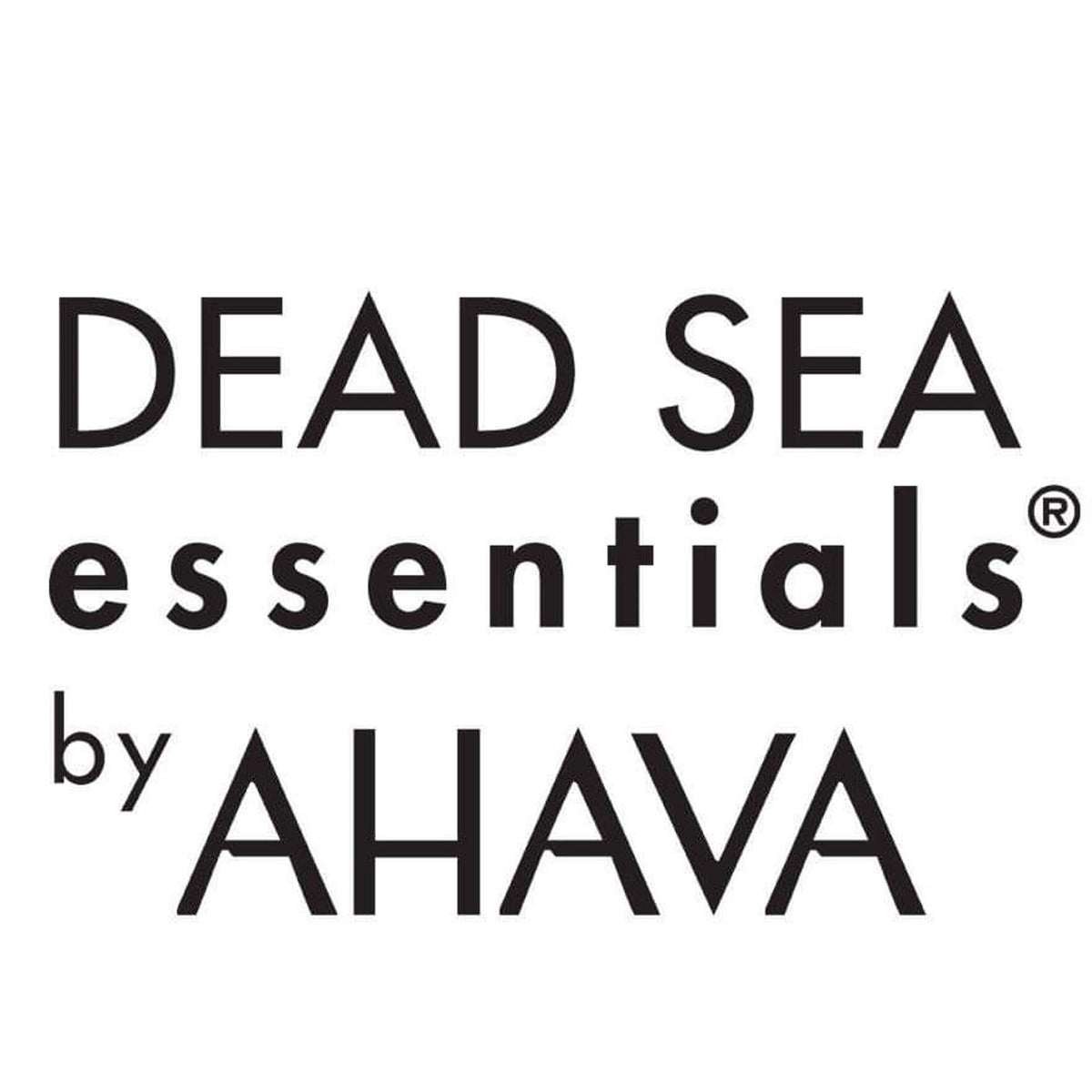 Dead Sea Essentials body treatment product set and back label