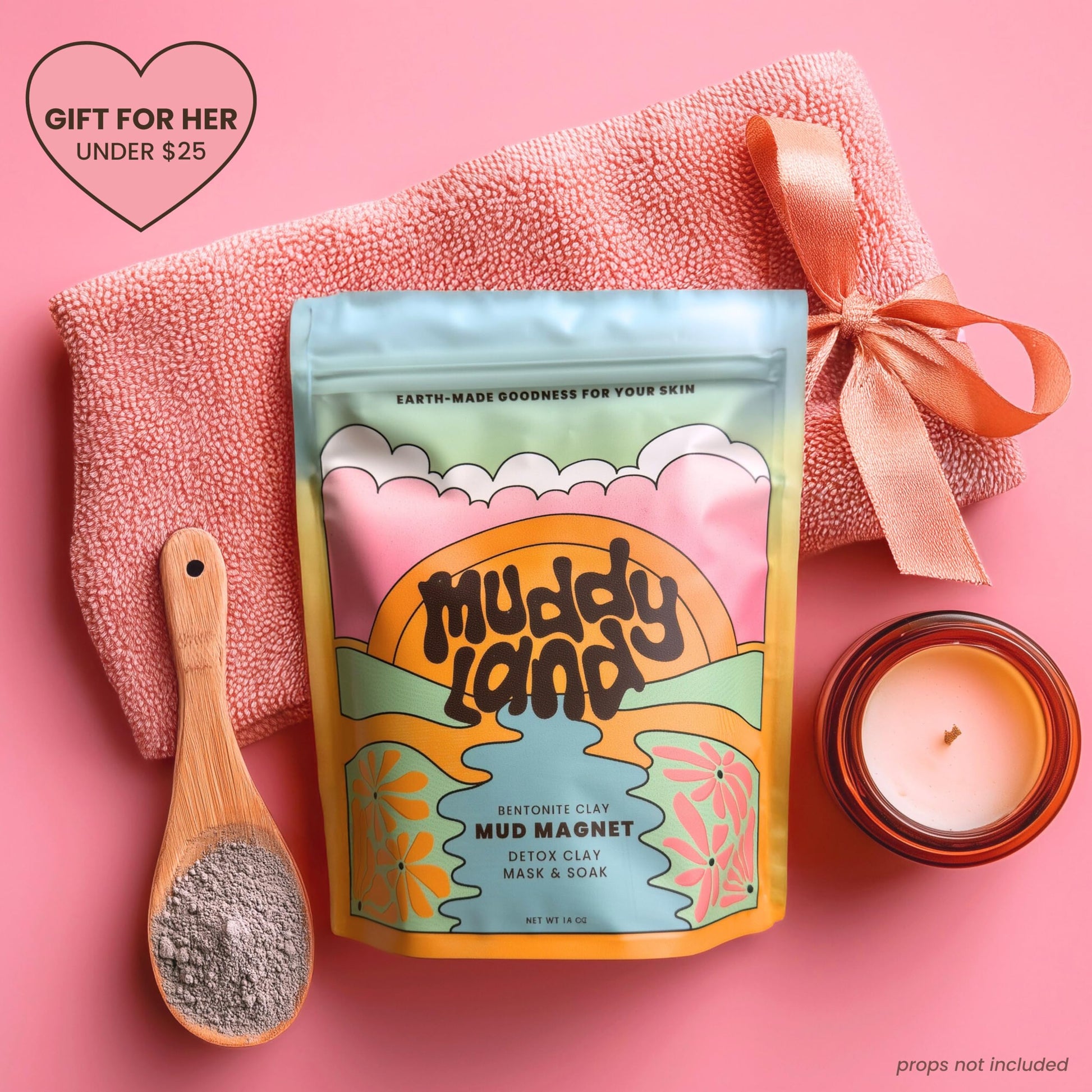 User applying Muddyland bentonite clay mask to face