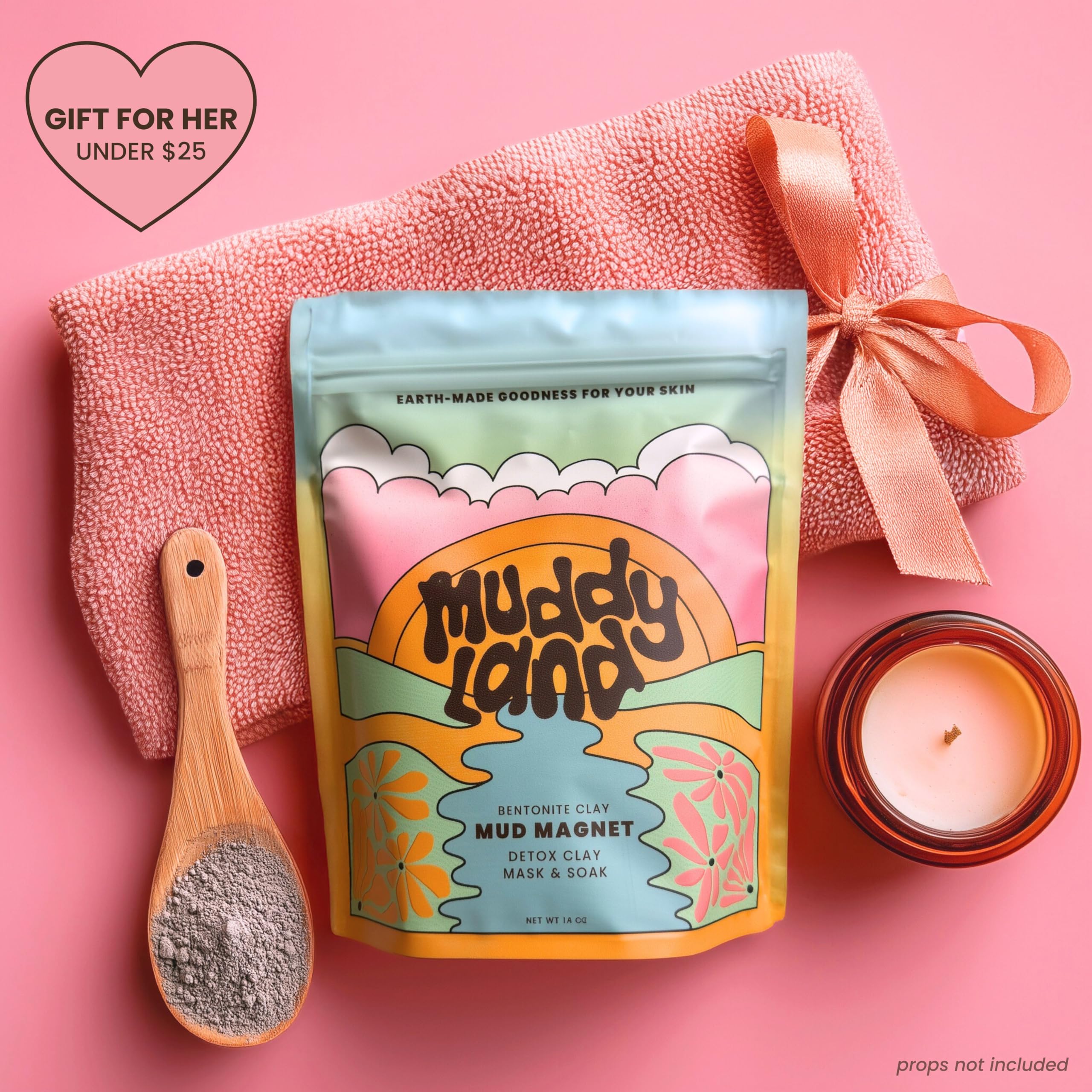 User applying Muddyland bentonite clay mask to face