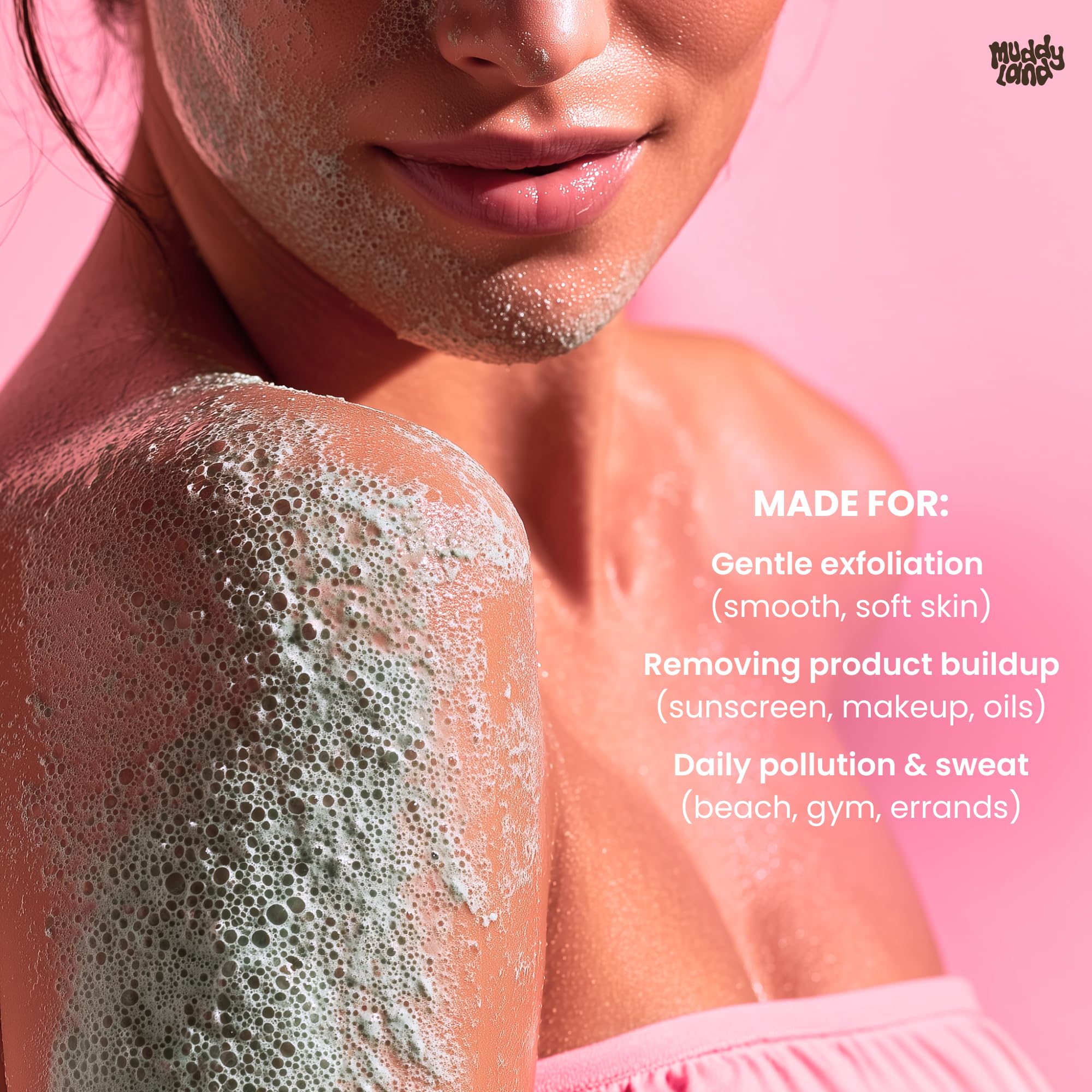 Close up of Muddyland packaging showing ingredients