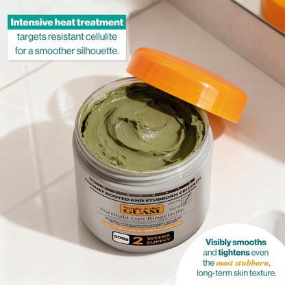 Guam stubborn cellulite treatment jar with packaging box indicating high antioxidant power