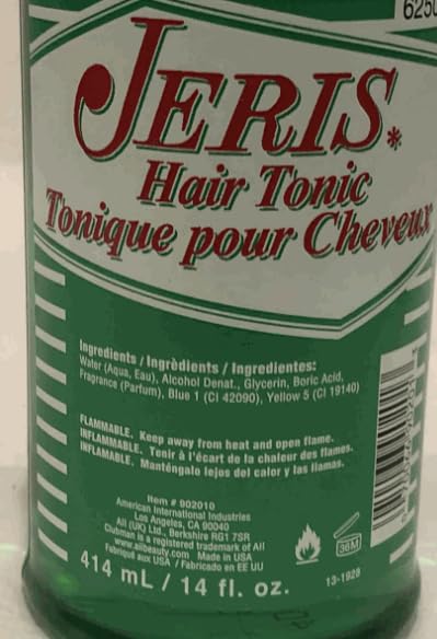 Two pack of classic unscented Jeris hair grooming tonic bottles showcasing the authentic yellow formula.