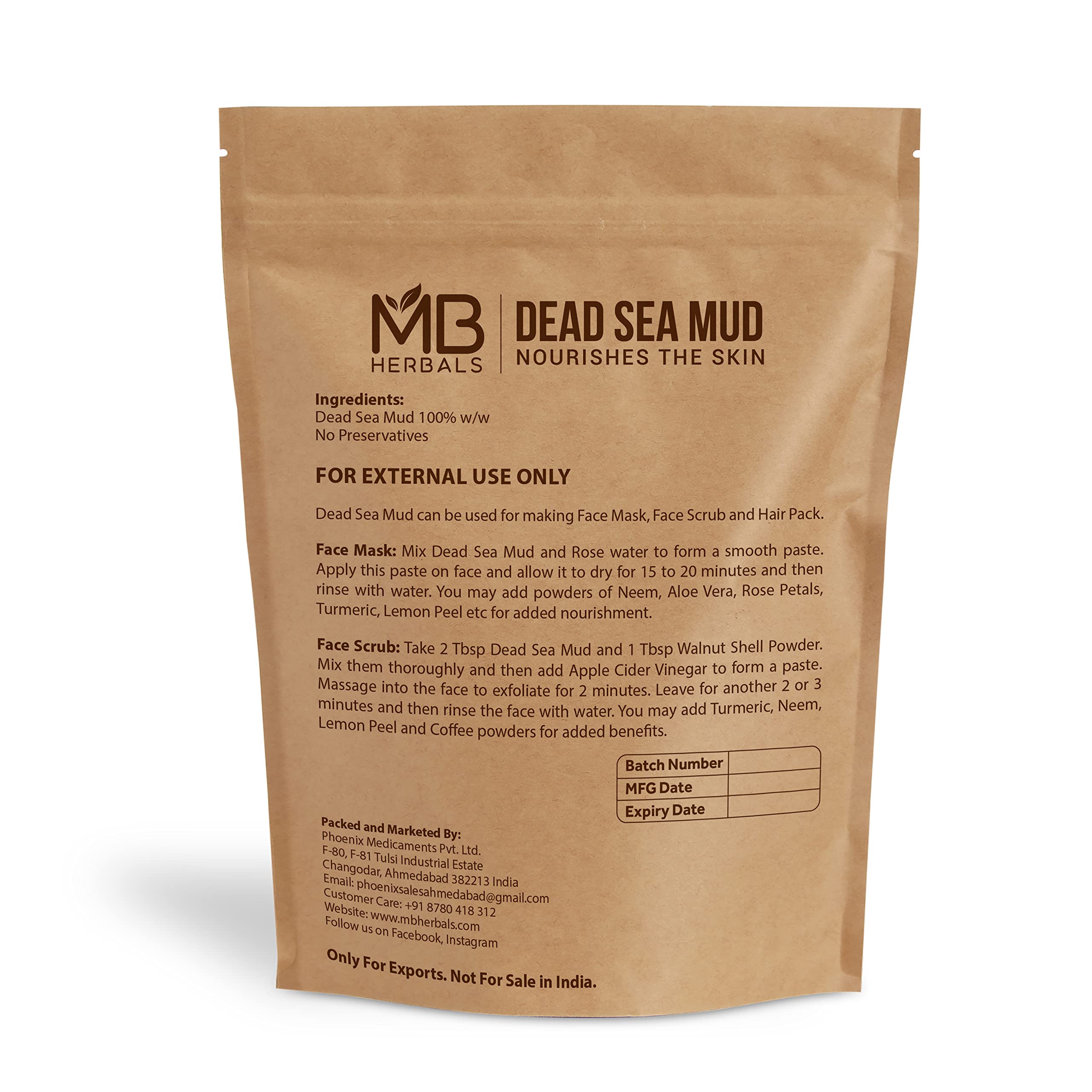MB Herbals Dead Sea Mud powder texture and clay details