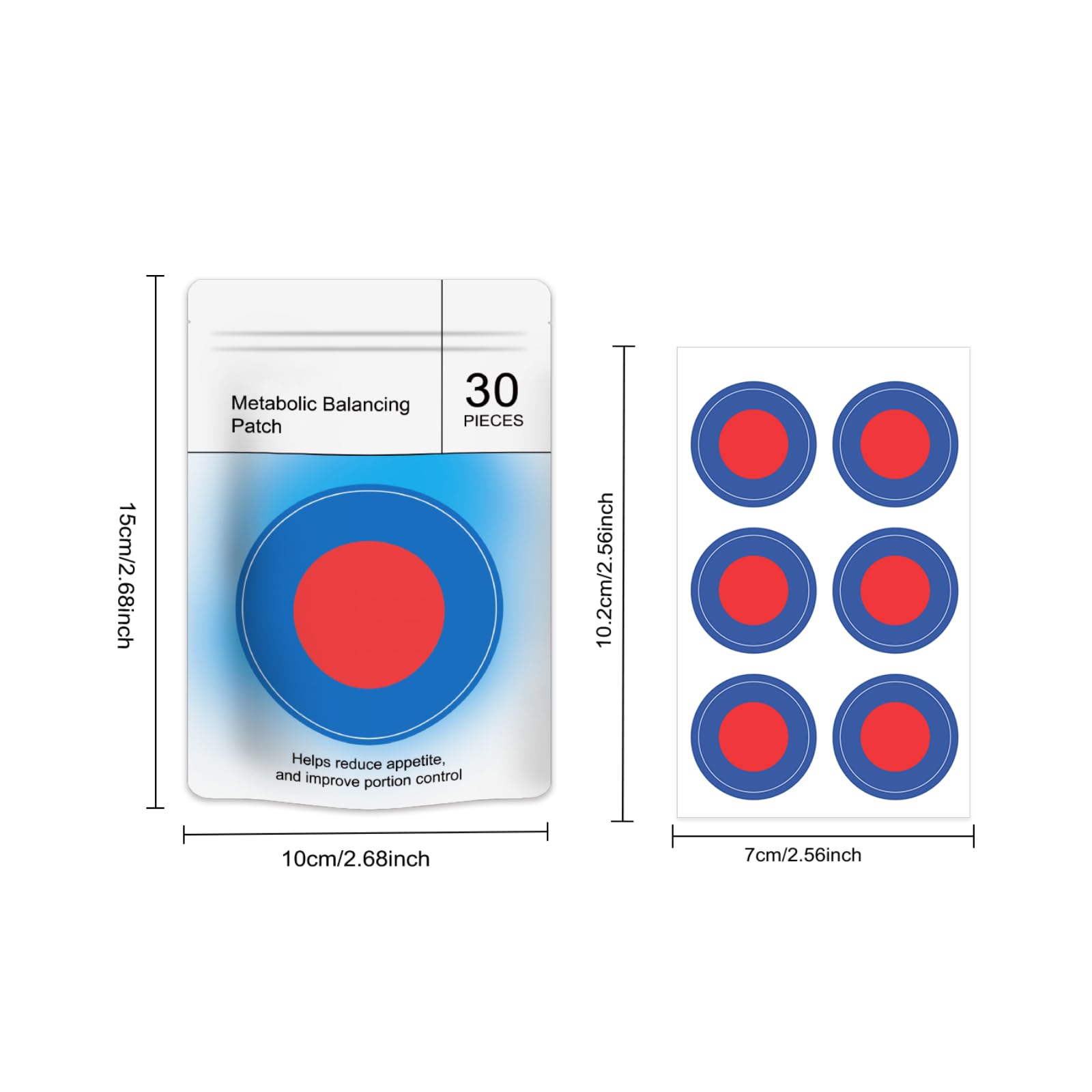 Close up view of the round hypoallergenic moisturizing patches on a protective film layer