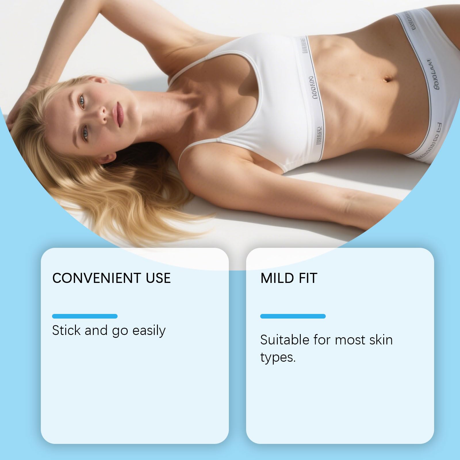 Back label of RUIHAO body care patches showing ingredients and daily usage instructions