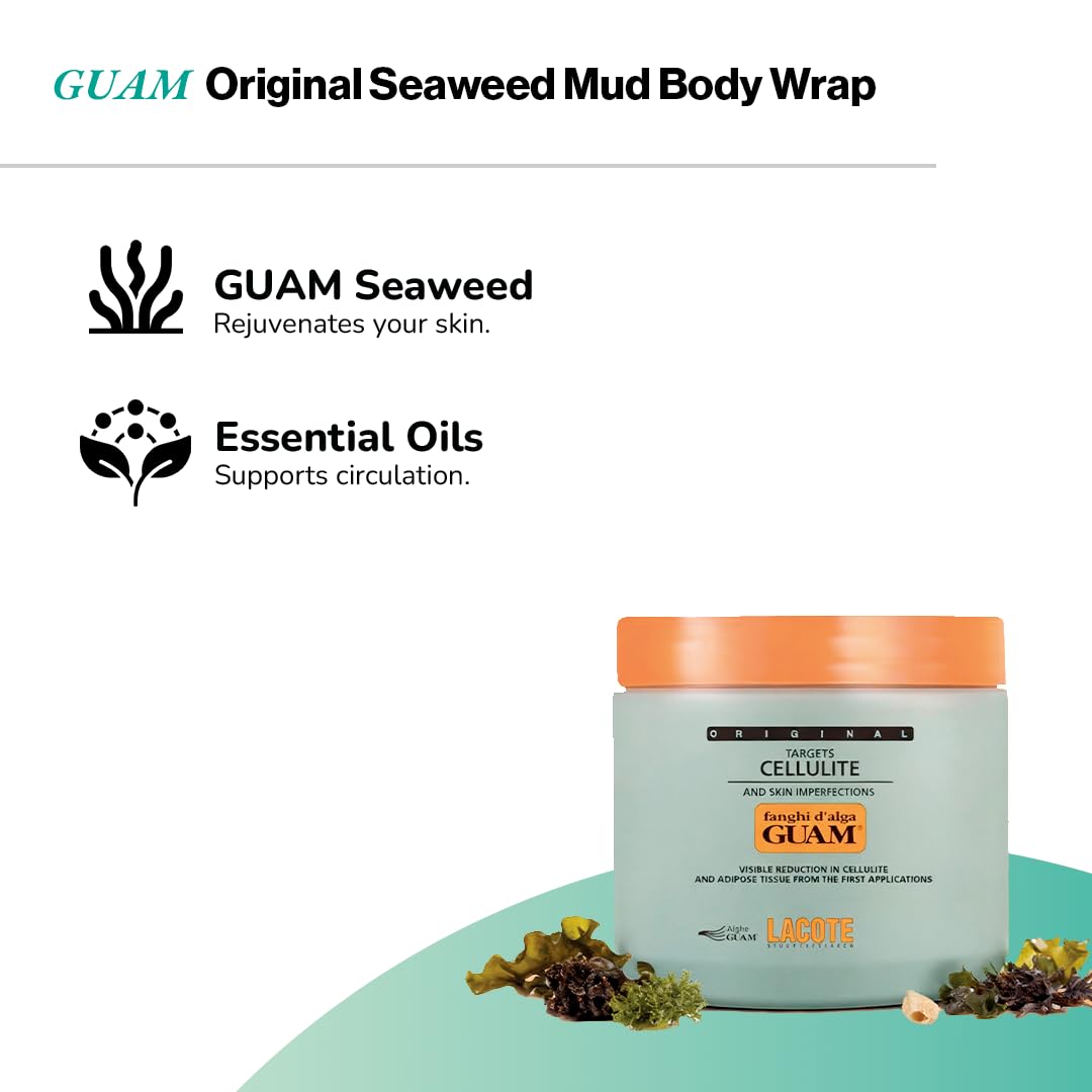Guam marine clay and seaweed mud wrap for thighs and legs contouring