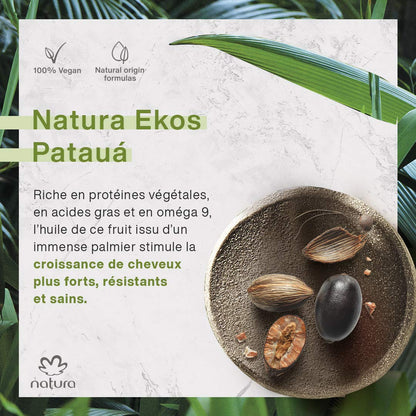 Natura Ekos Pataua anti breakage night tonic bottle demonstrating its compact travel friendly size.