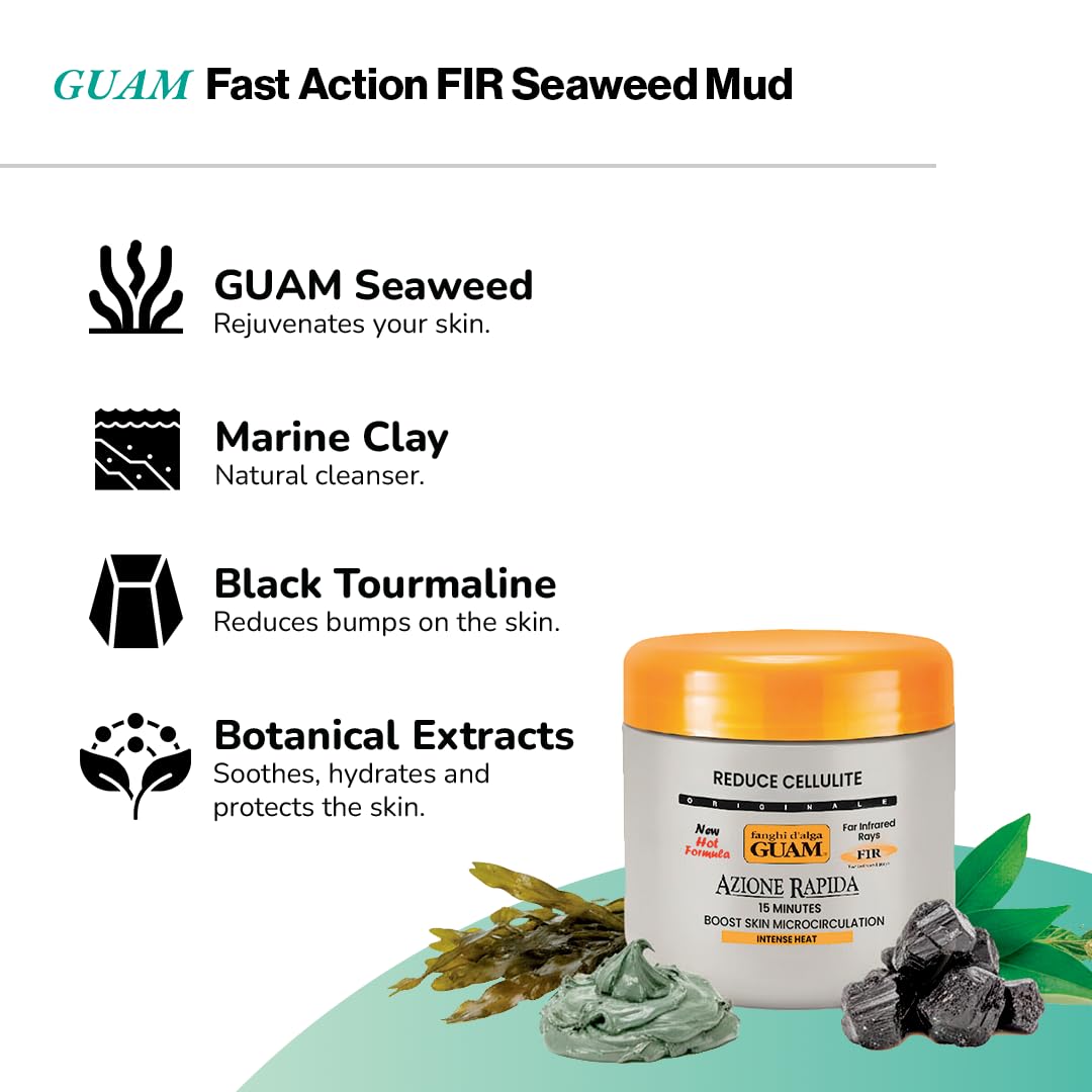 Guam fanghi d'alga anti-cellulite mud with black tourmaline far infrared rays technology