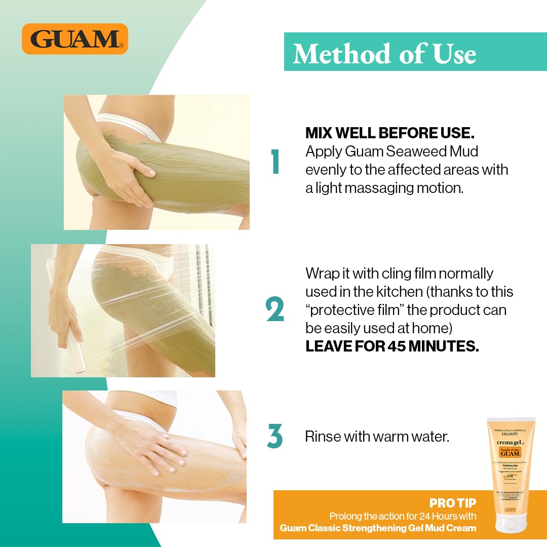 Guam skin tightening and firming lipo wrap being applied to targeted body areas