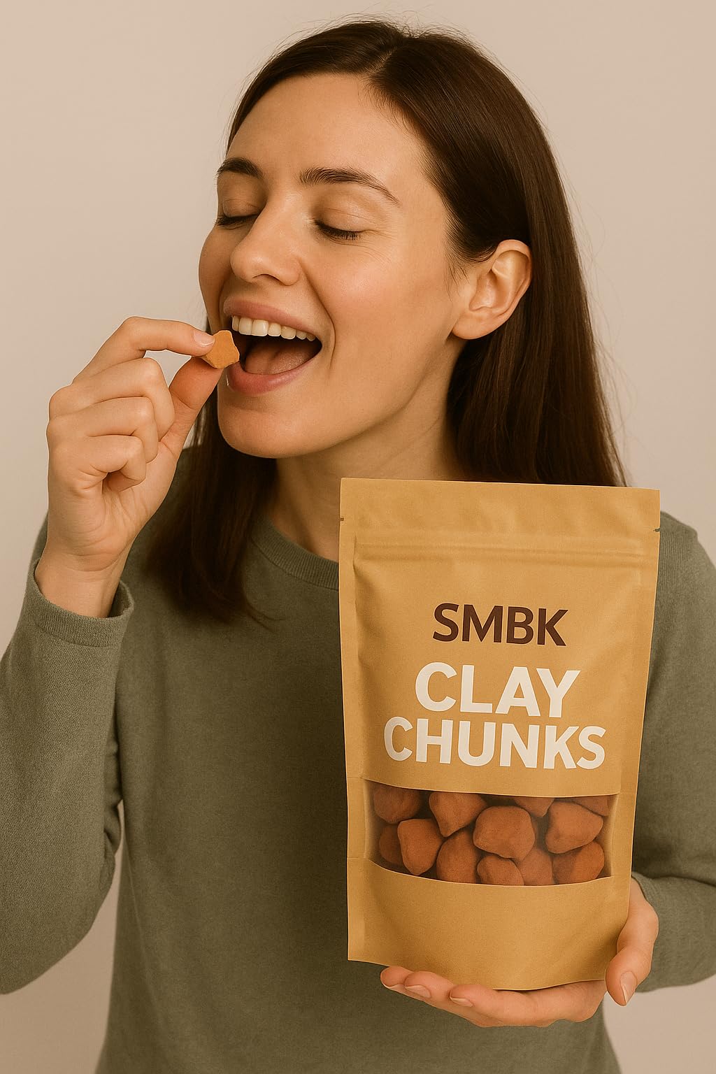 SMBK natural red clay chunks for organic mud mask