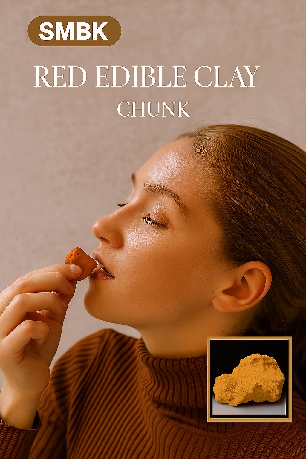 Close up of SMBK red clay chunks texture
