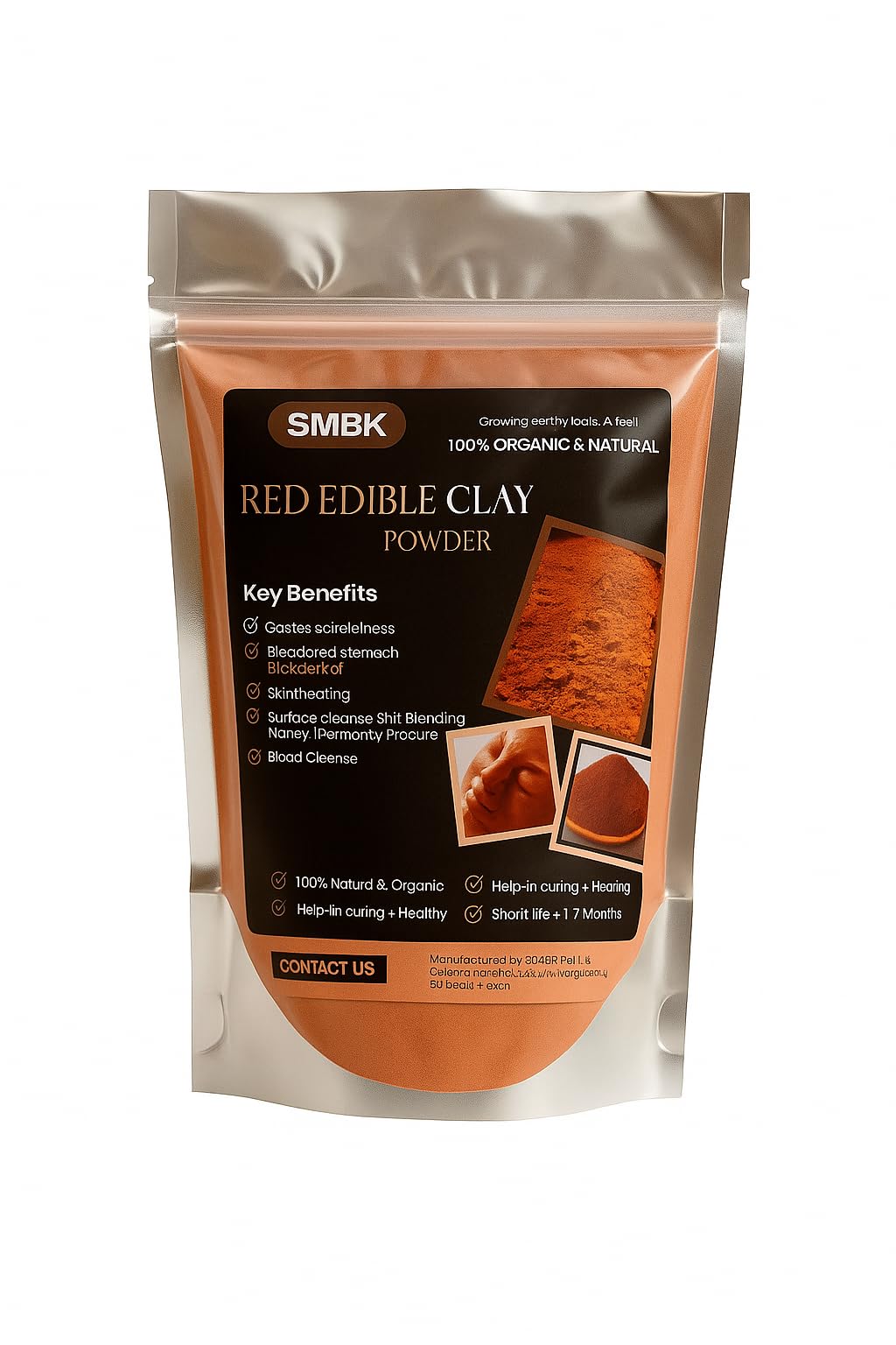 SMBK organic clay mask application concept