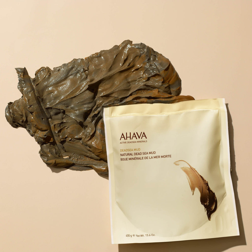 Ahava 400 grams dead sea mud package size comparison