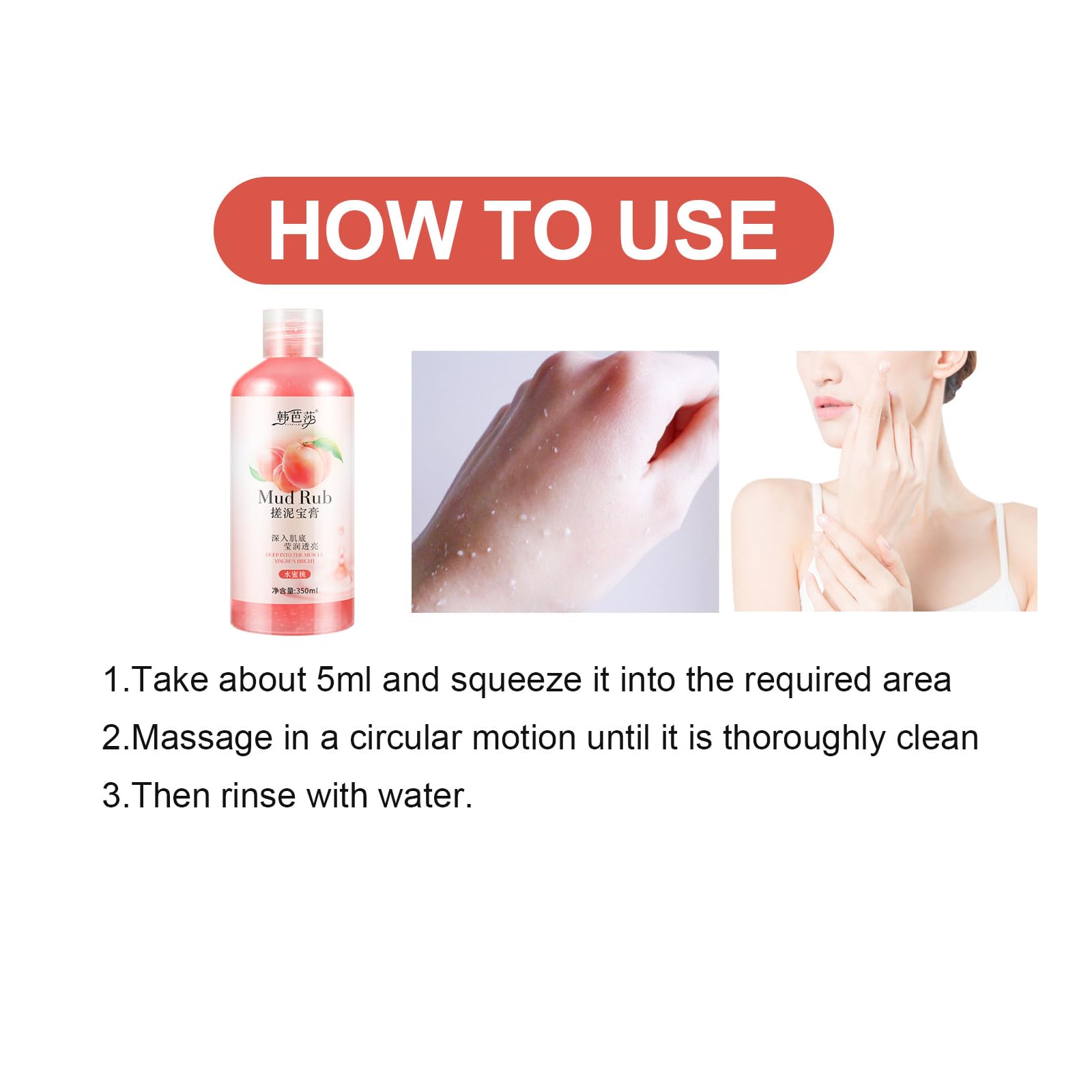 Wioihee exfoliating body mud scrub for smooth skin