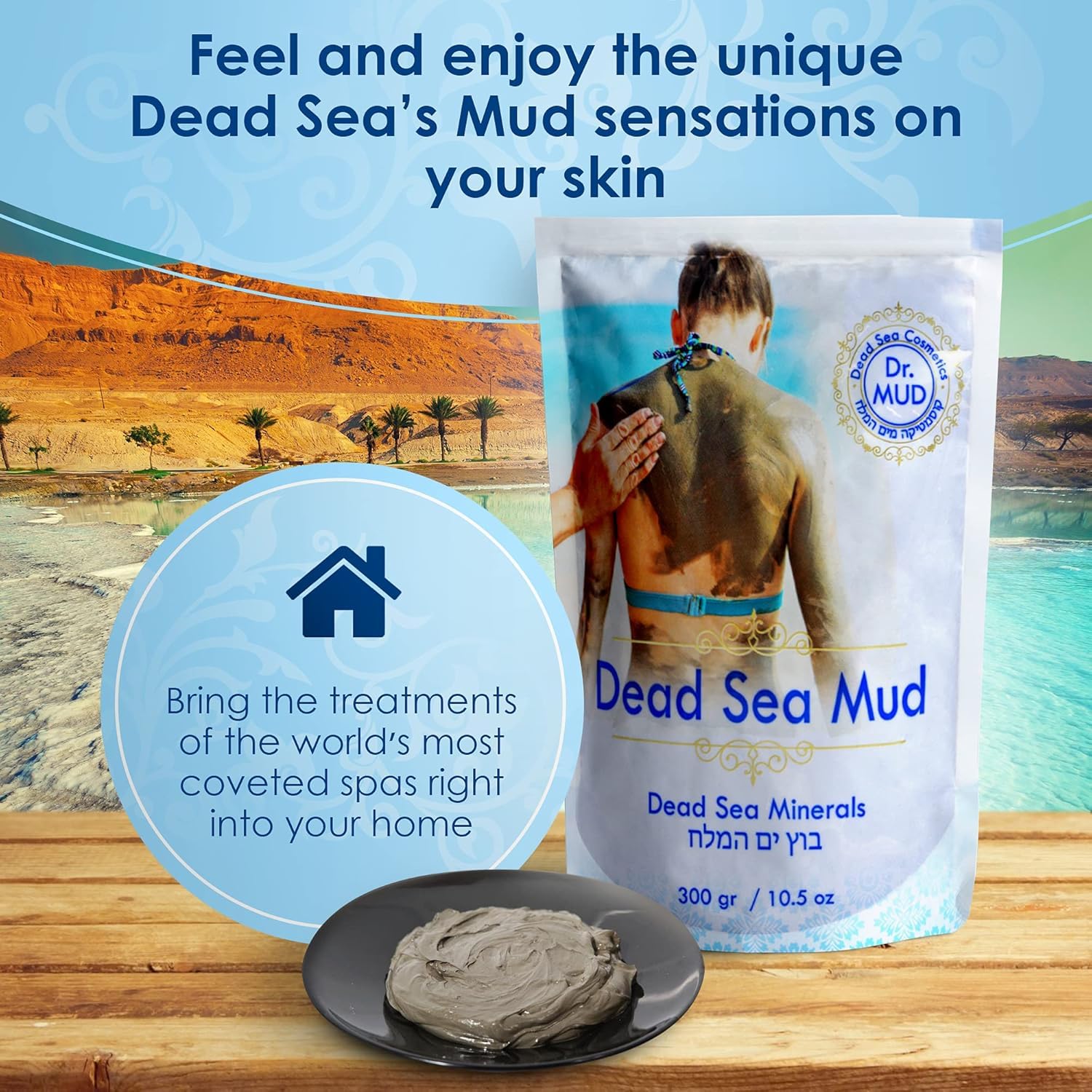 Back view of Dr. Mud Dead Sea mineral body mask