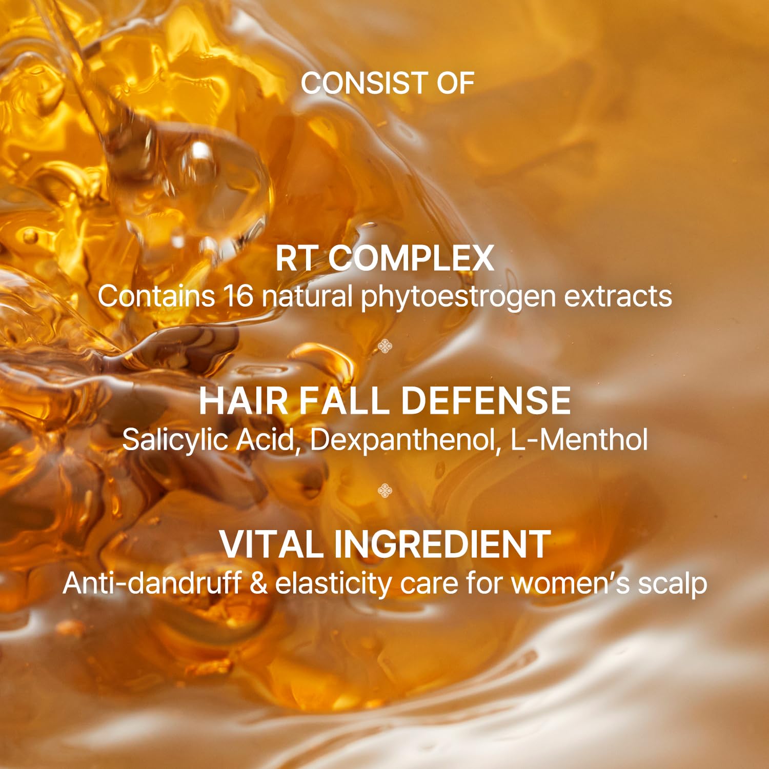 Dermatologically tested Korean hair essence bottle for female thinning rescue