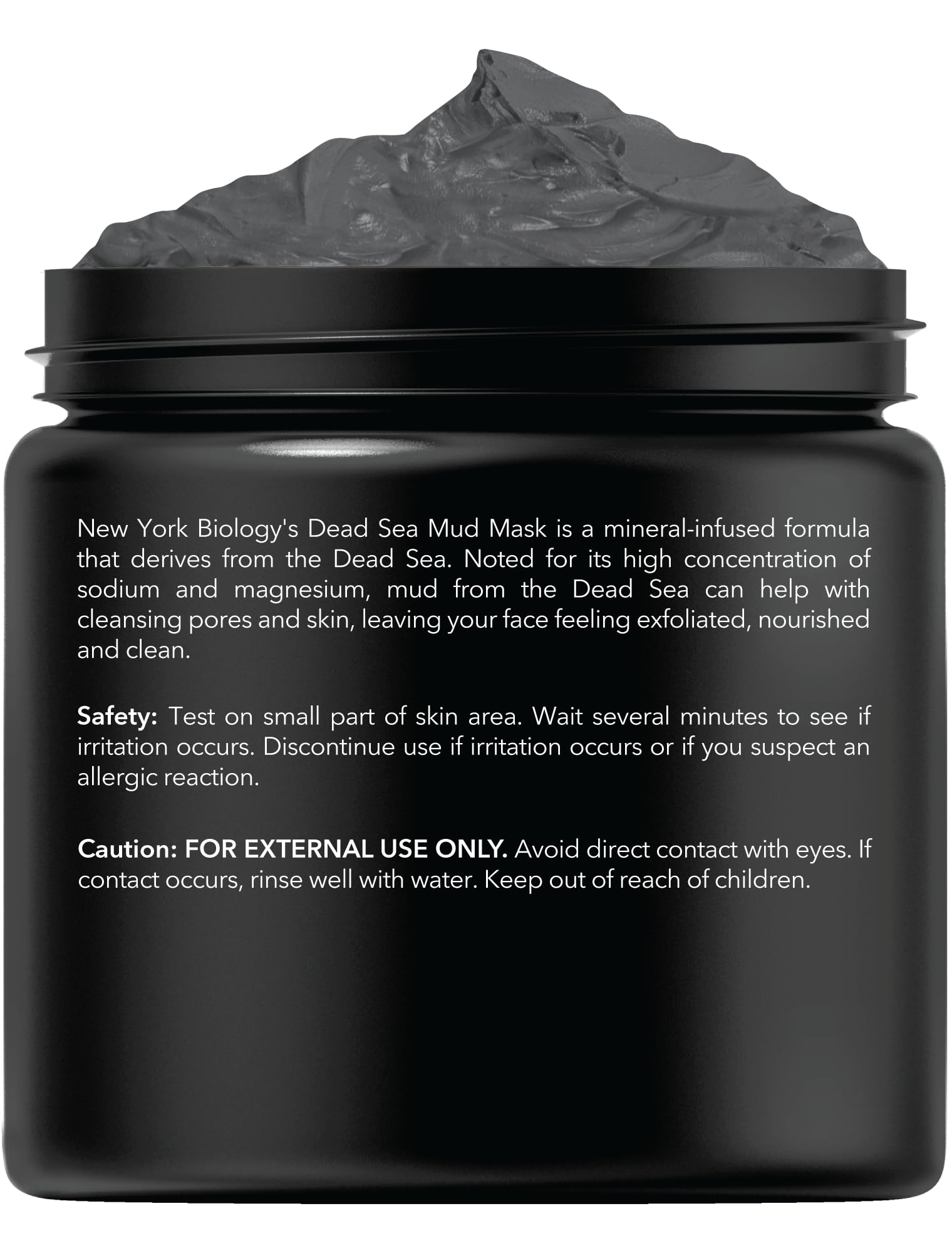 Application of New York Biology Dead Sea Mud Mask on skin