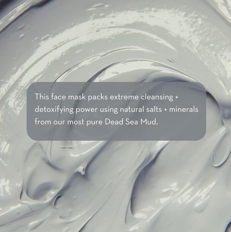 Pure Body Naturals clarifying clay mask texture close up view.