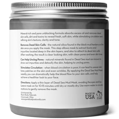 Pure Body Naturals deep cleansing skincare cream label close up.