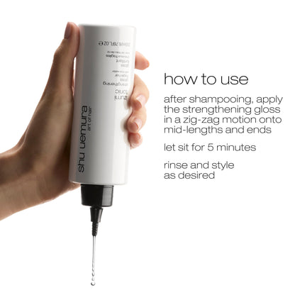 Luxury hair gloss for smooth and thick hair fiber restoration