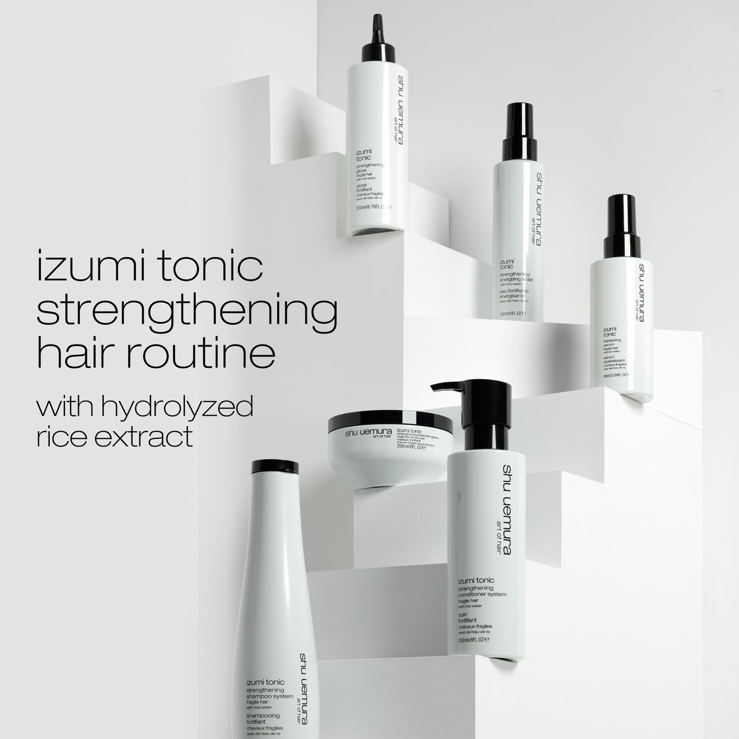 Professional salon exclusive rice water hair tonic for damaged hair care