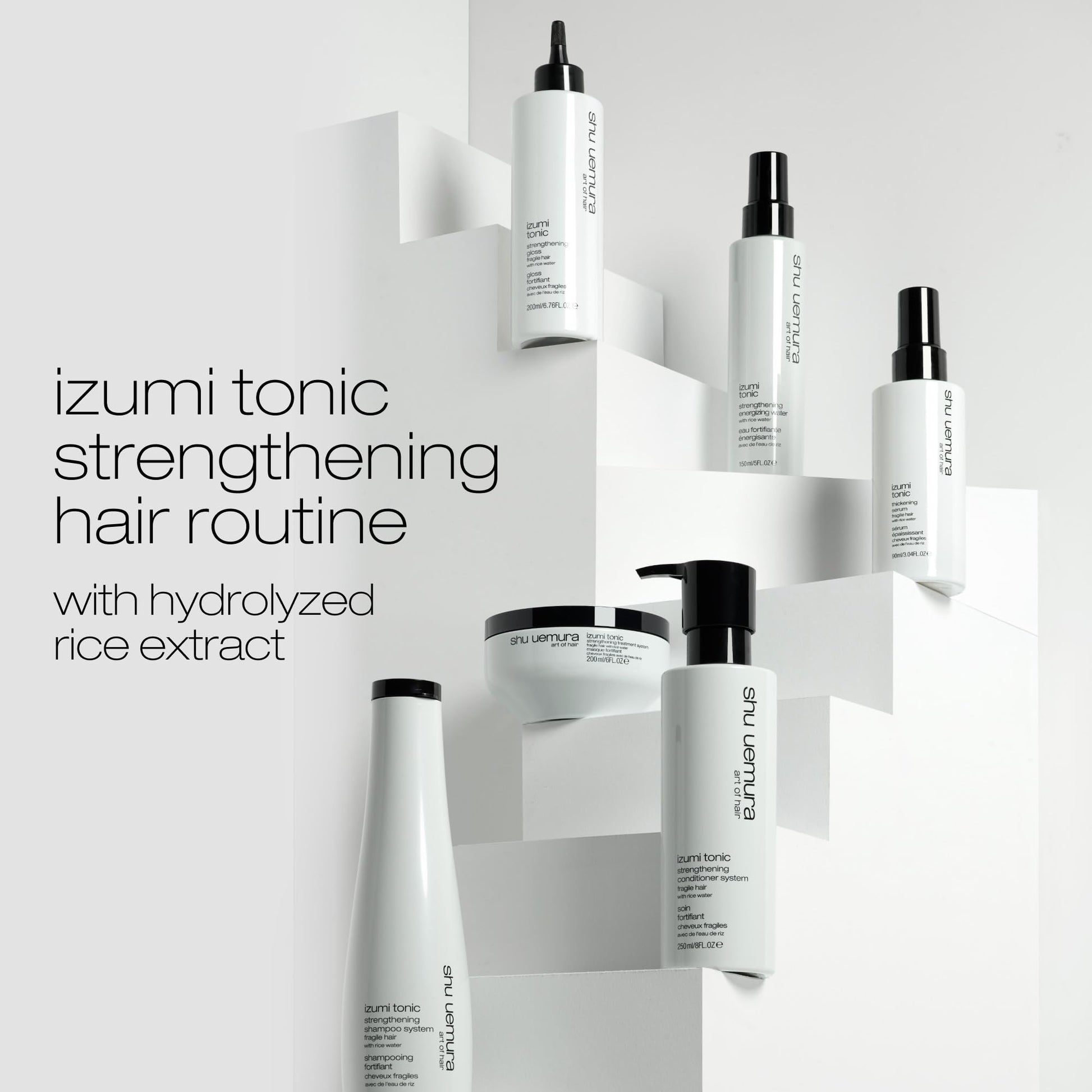Professional salon exclusive rice water hair tonic for damaged hair care