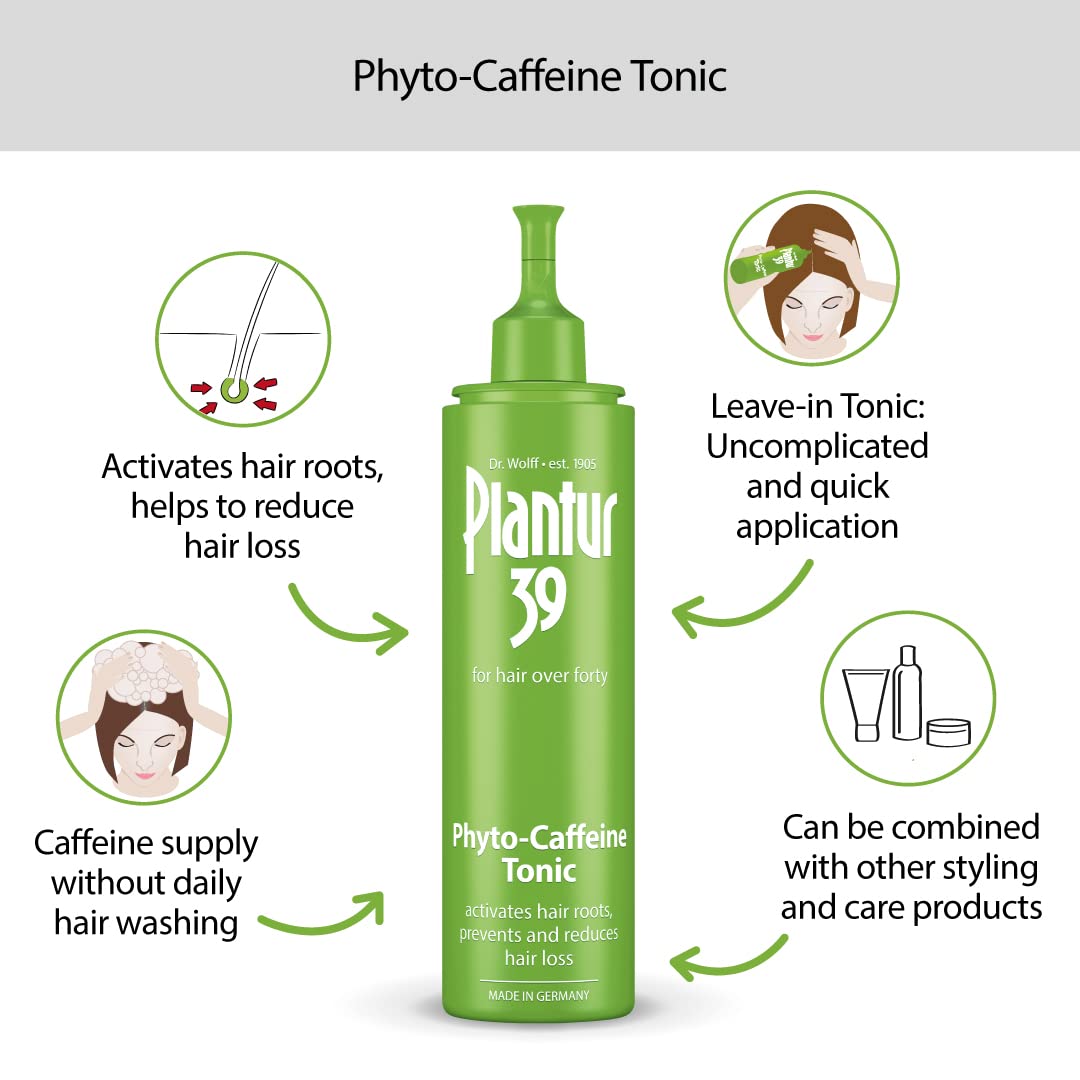 Plantur 39 Scalp Tonic packaging showcasing phyto caffeine complex details