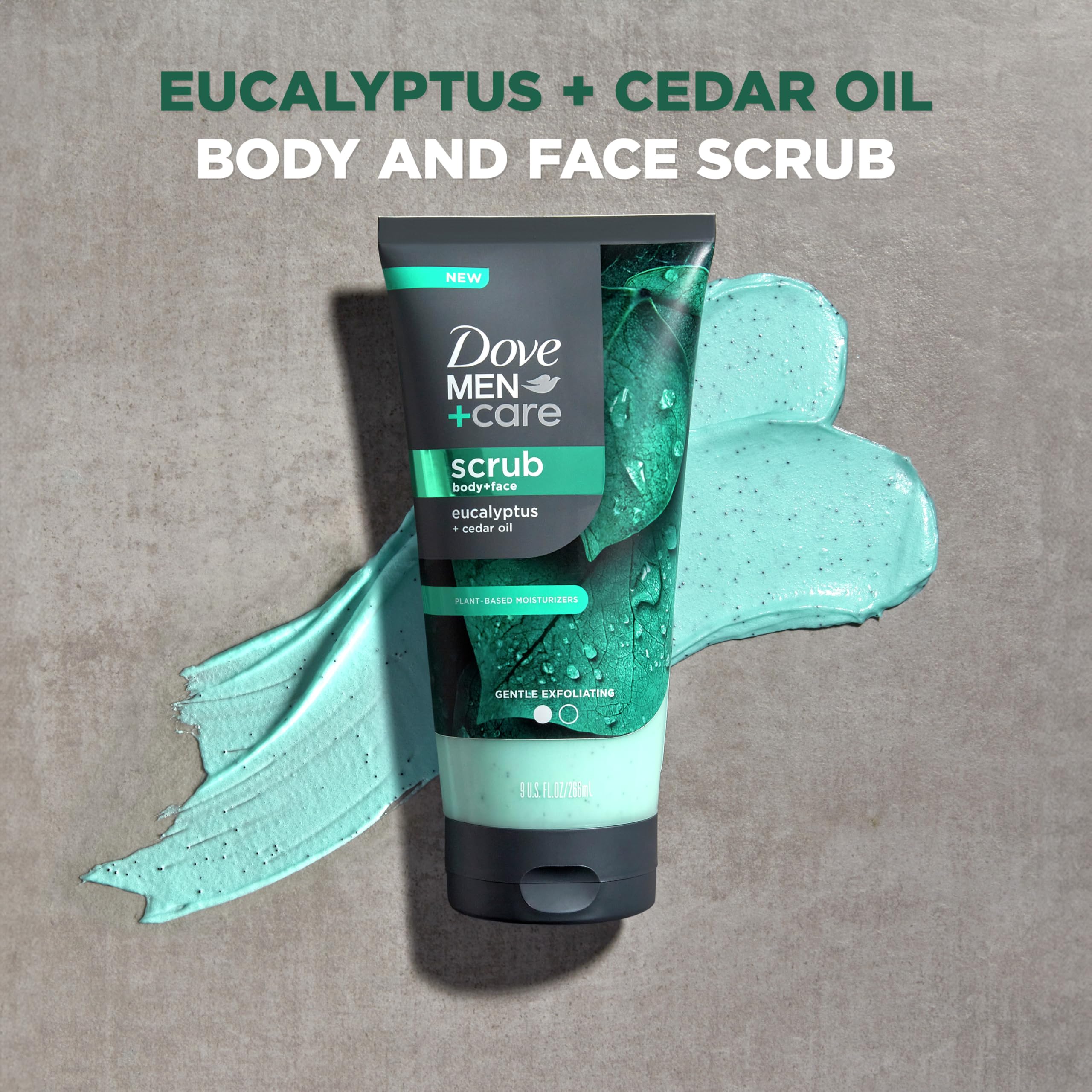 Sulfate free Dove Men grooming scrub for face and body skin exfoliation