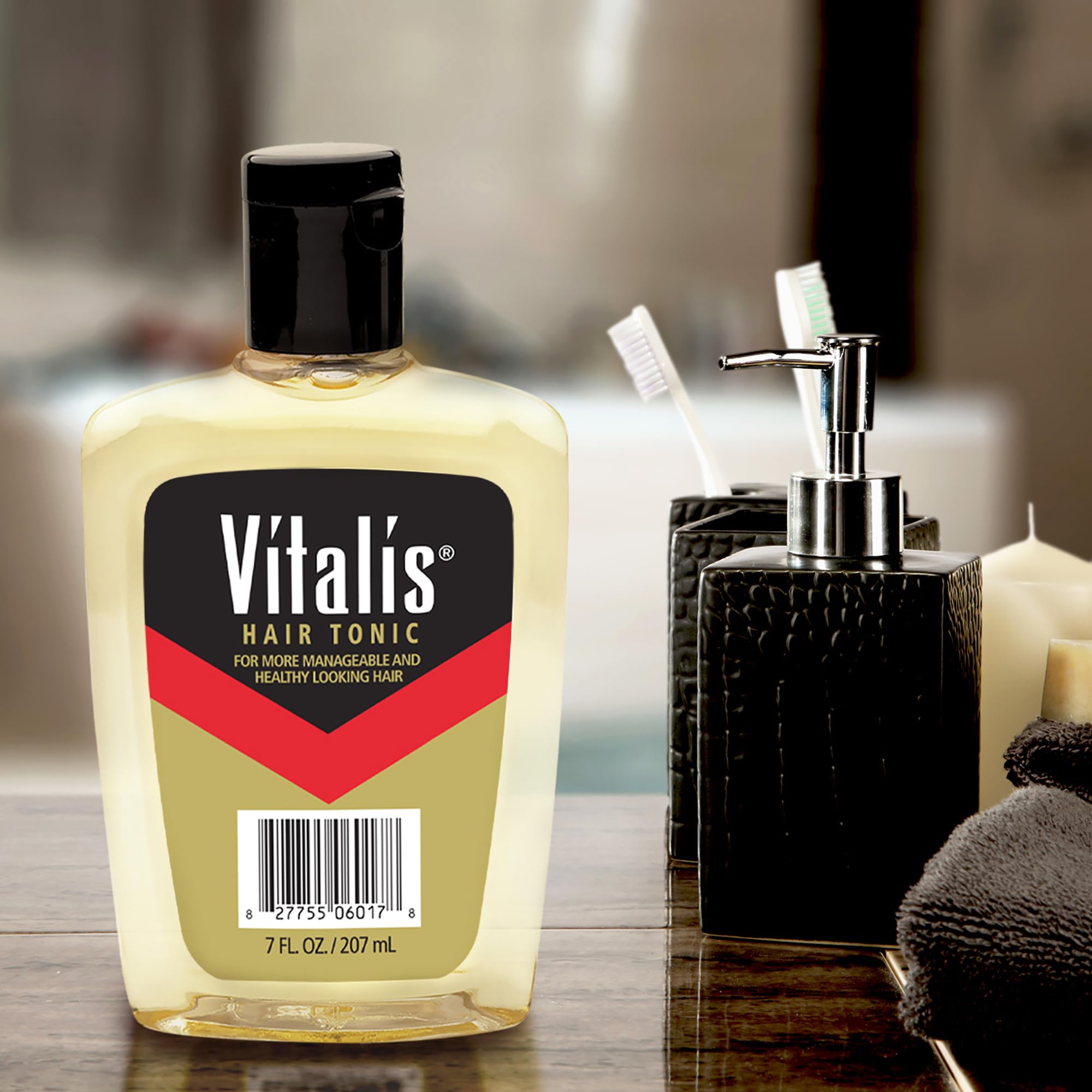 Vitalis non greasy hair care formula bottle label details