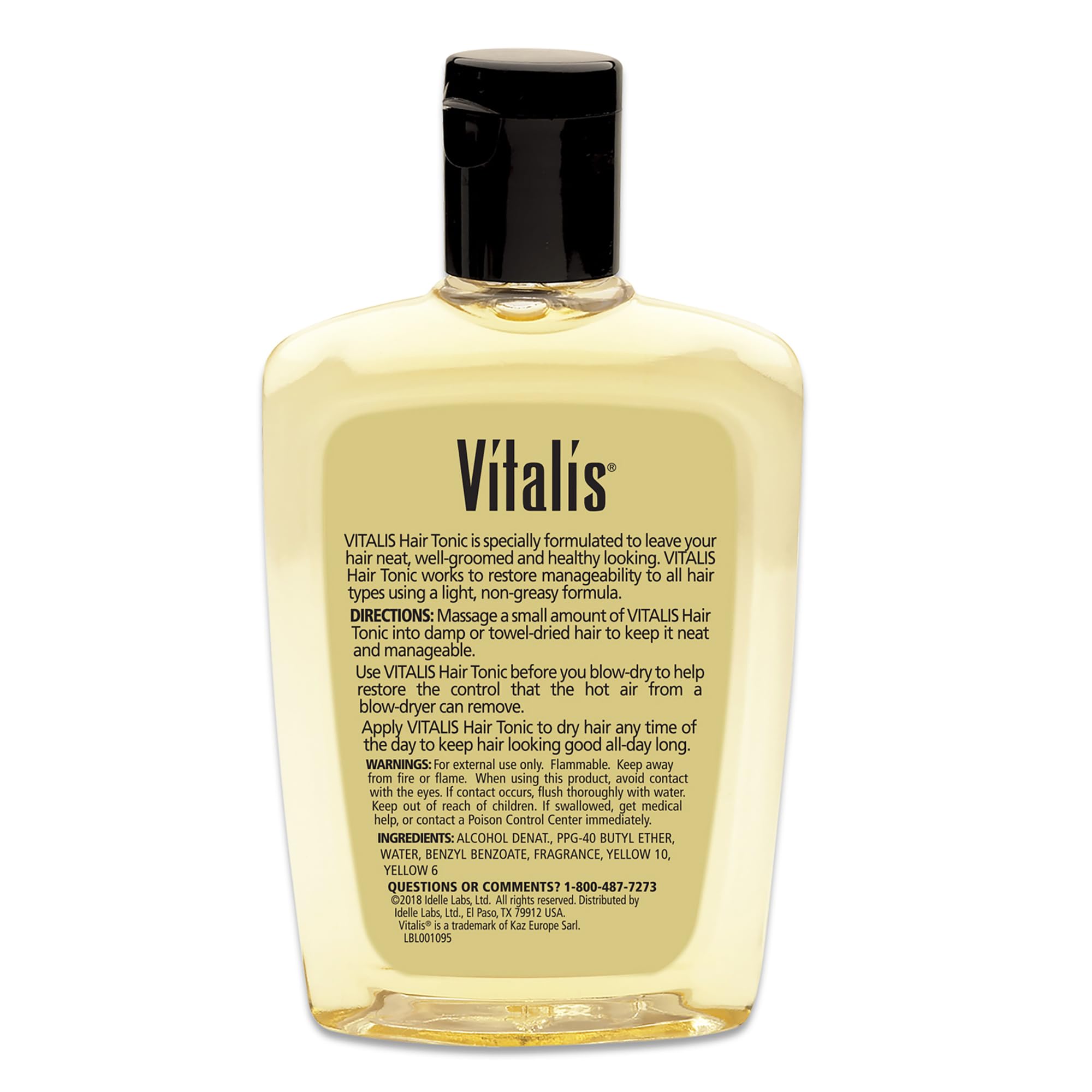 Vitalis V7 infused healthy hair tonic packaging