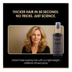 ThickTails pre-styler volumizing mist bottle showcasing clean ingredient callouts for fine hair care