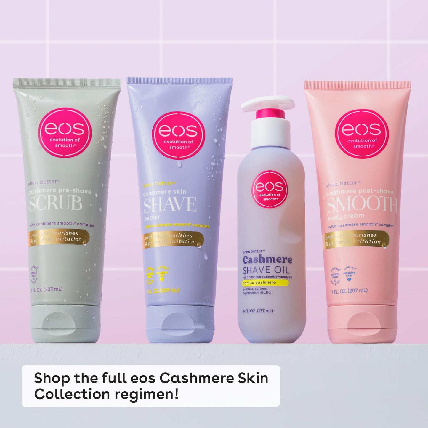 Application of Eos Cashmere body scrub on skin.