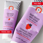 First Aid Beauty KP Bump Eraser Body Scrub travel size comparison