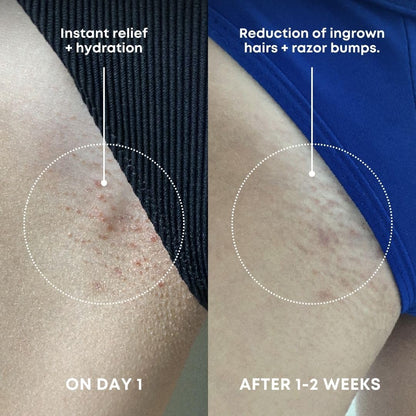Bushbalm pre shave scrub for razor bumps packaging details