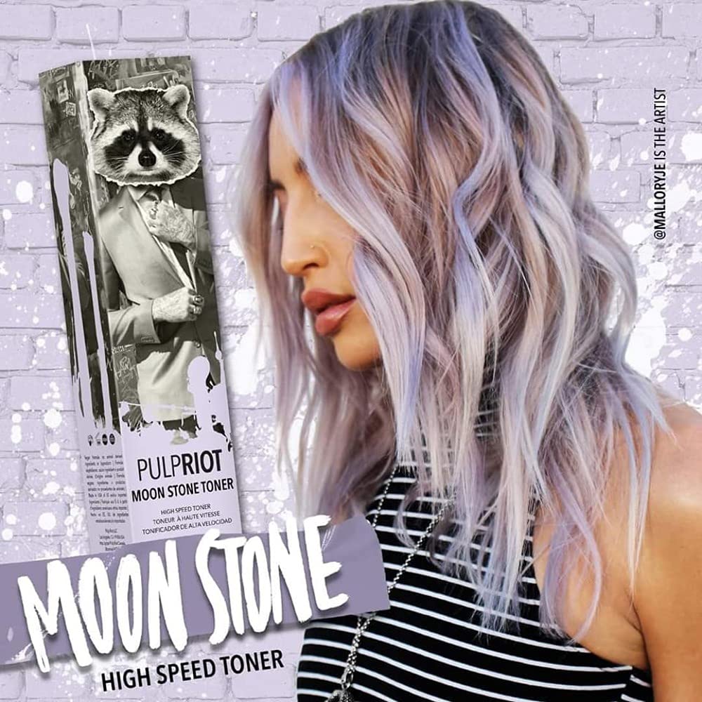 Pulp Riot pale violet base hair toner packaging showing instructions for blonde hair