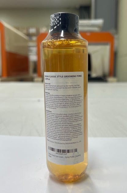 DASHU premium hair and scalp care treatment bottle side angle