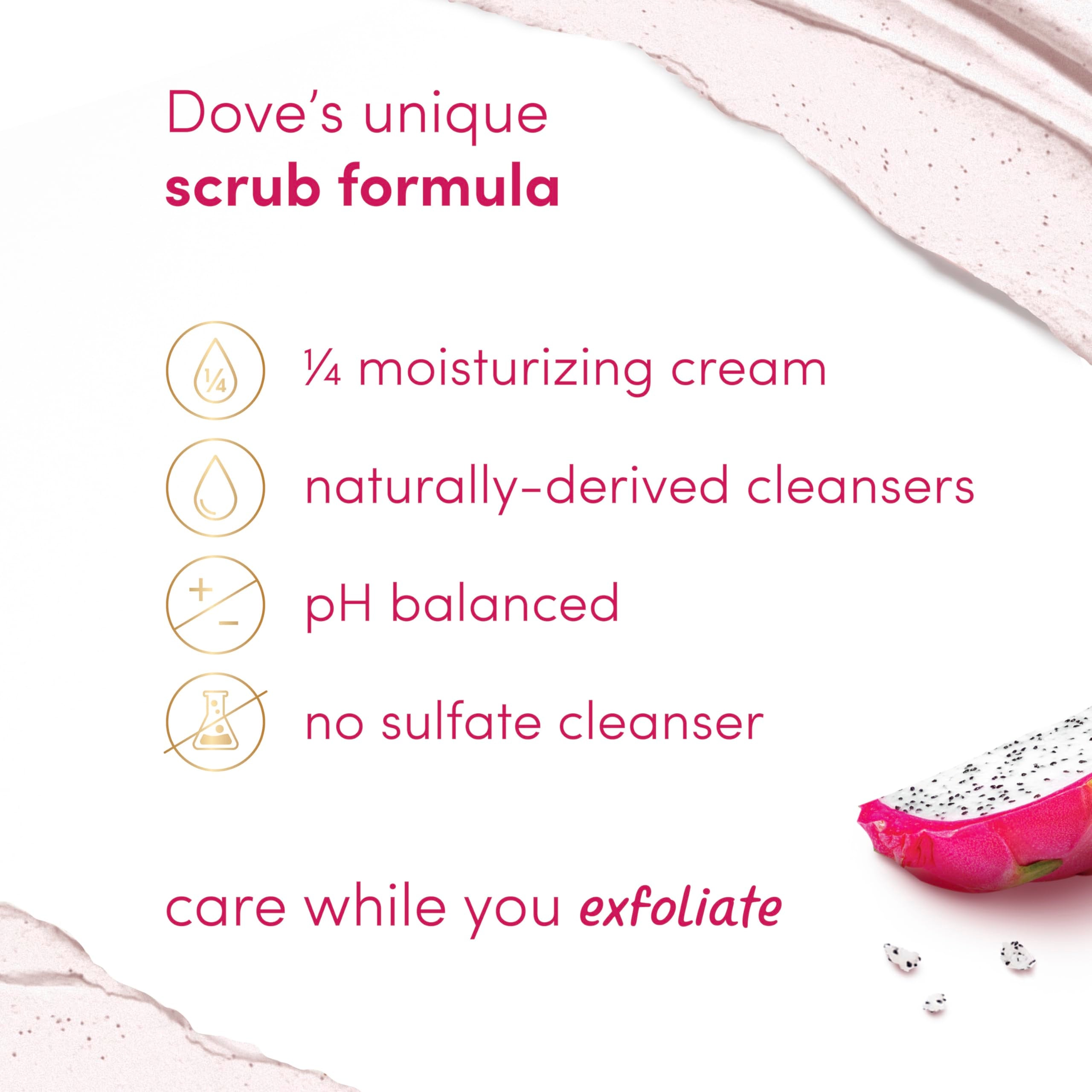 USA sourced Dove body scrub gentle exfoliating polish display