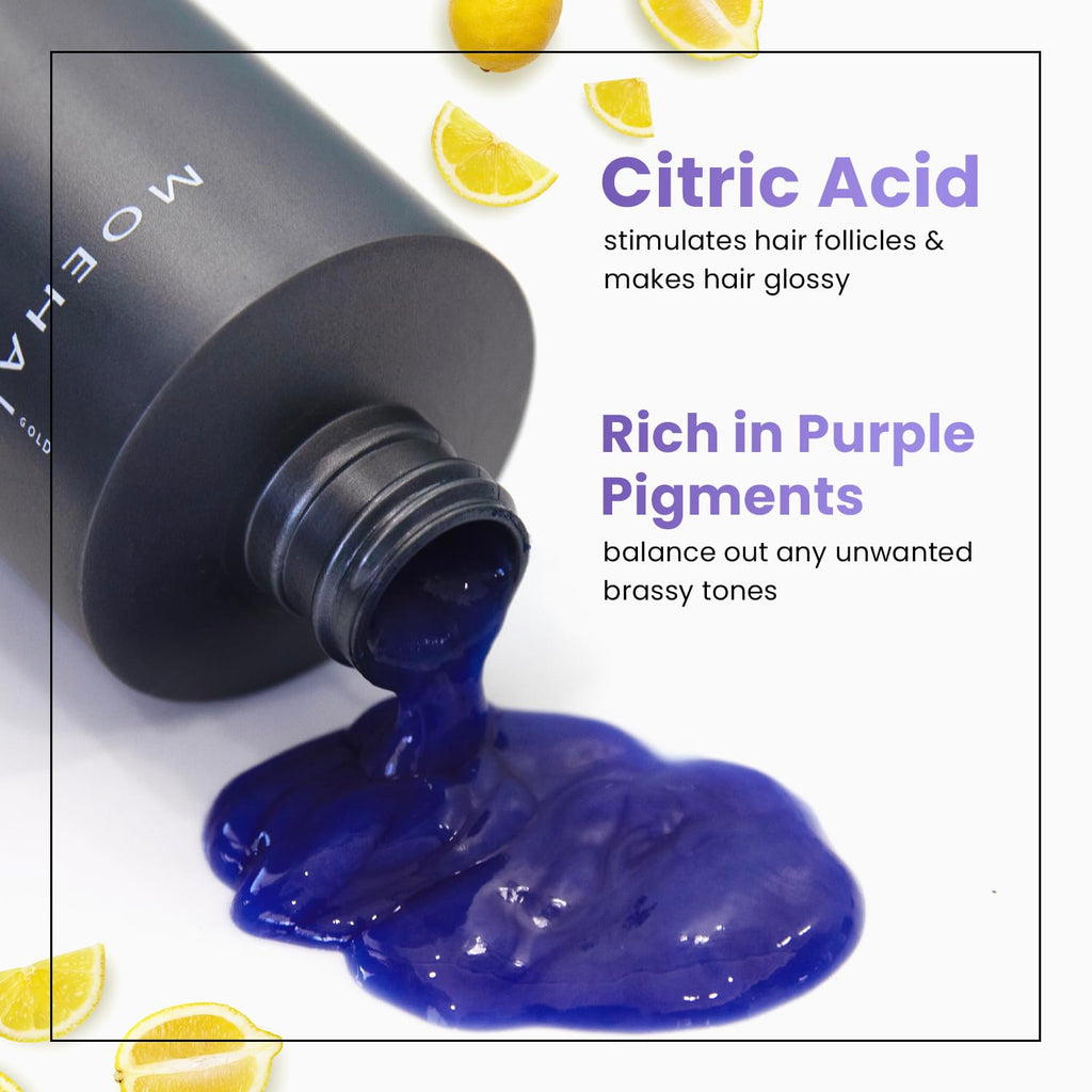 Moehair silver hair toner liquid purple pigment formula for brassy hair