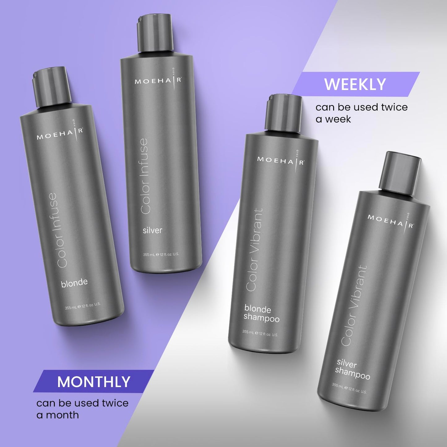 Moehair Color Infuse Silver color correcting toner for gray and white hair