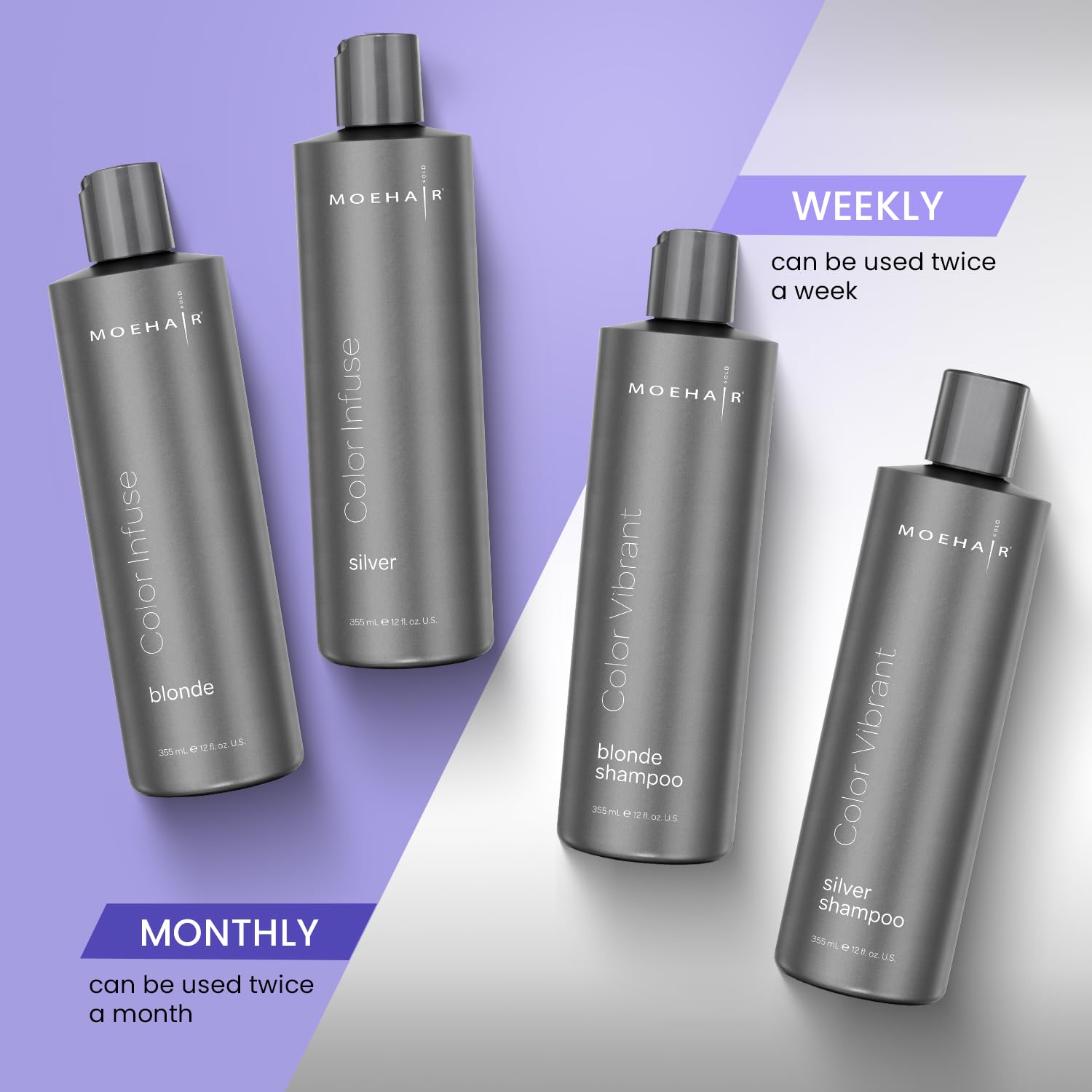 Moehair Color Infuse Silver color correcting toner for gray and white hair