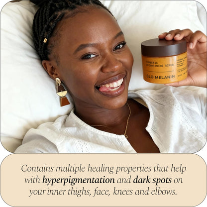 Vegan turmeric body exfoliant for sensitive bikini area care