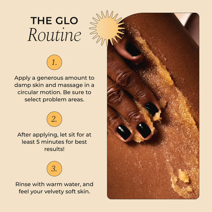Natural brightening scrub with vitamin E and jojoba oil ingredients