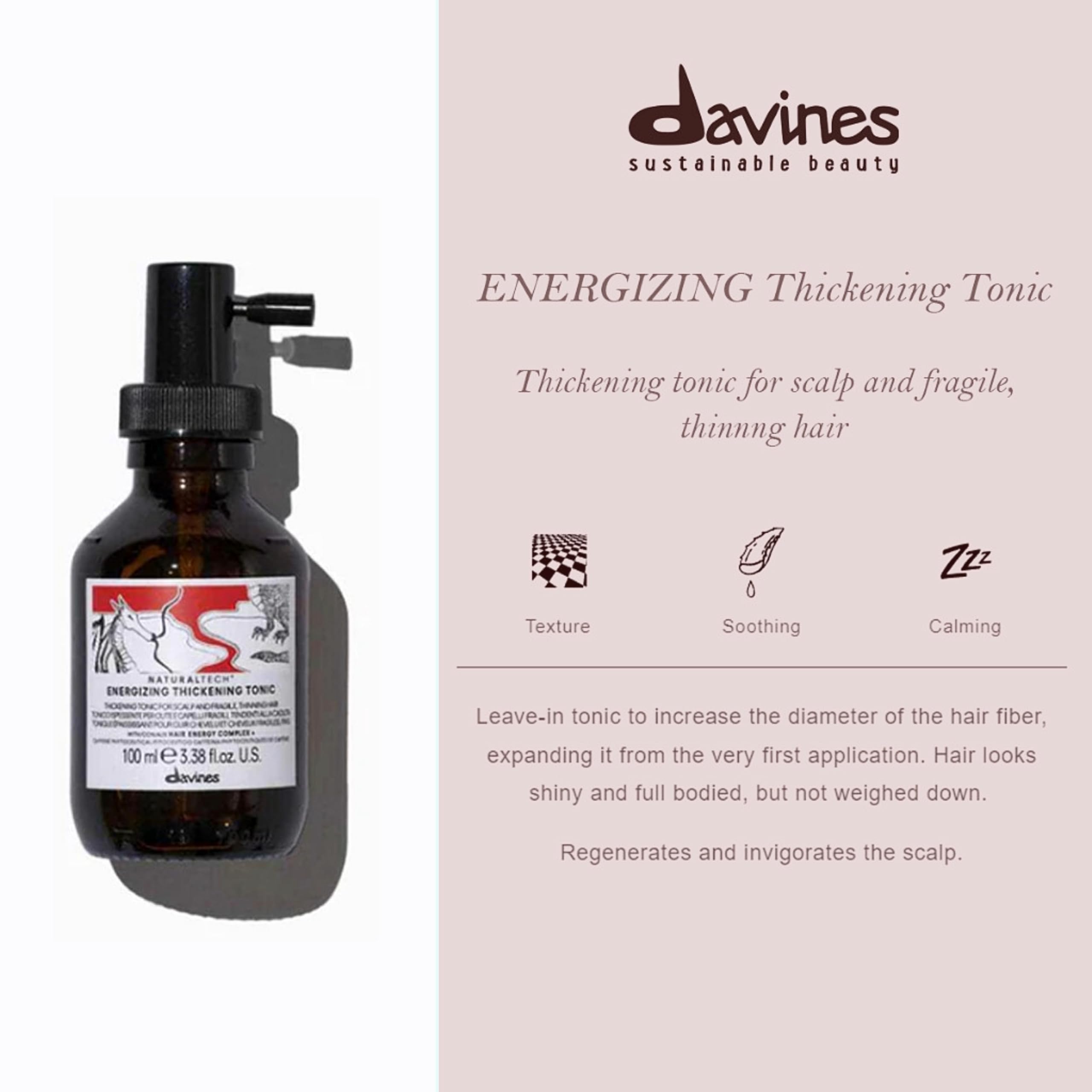 Davines Naturaltech scalp revitalizing leave in treatment ingredient label details