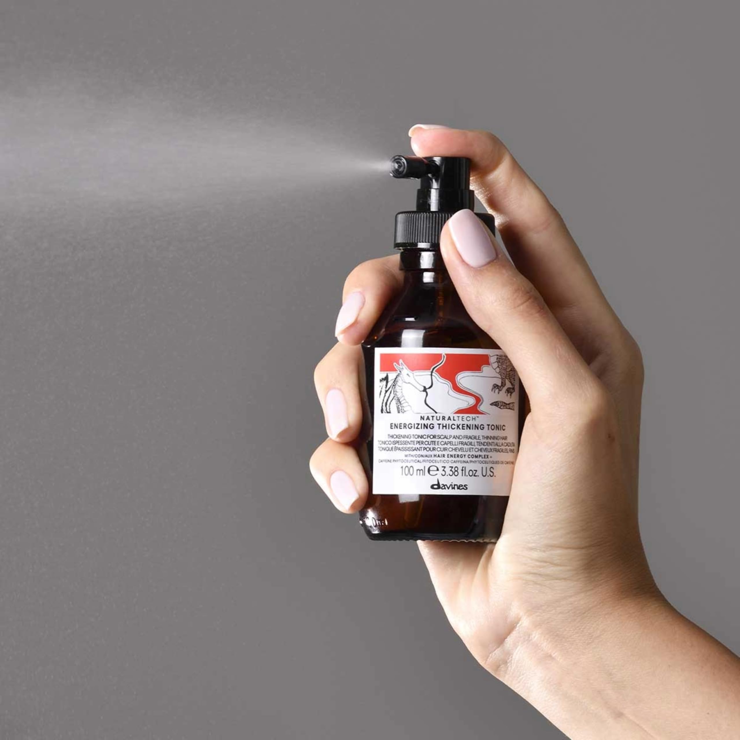 Premium Davines Energizing Tonic for fragile hair volume enhancement