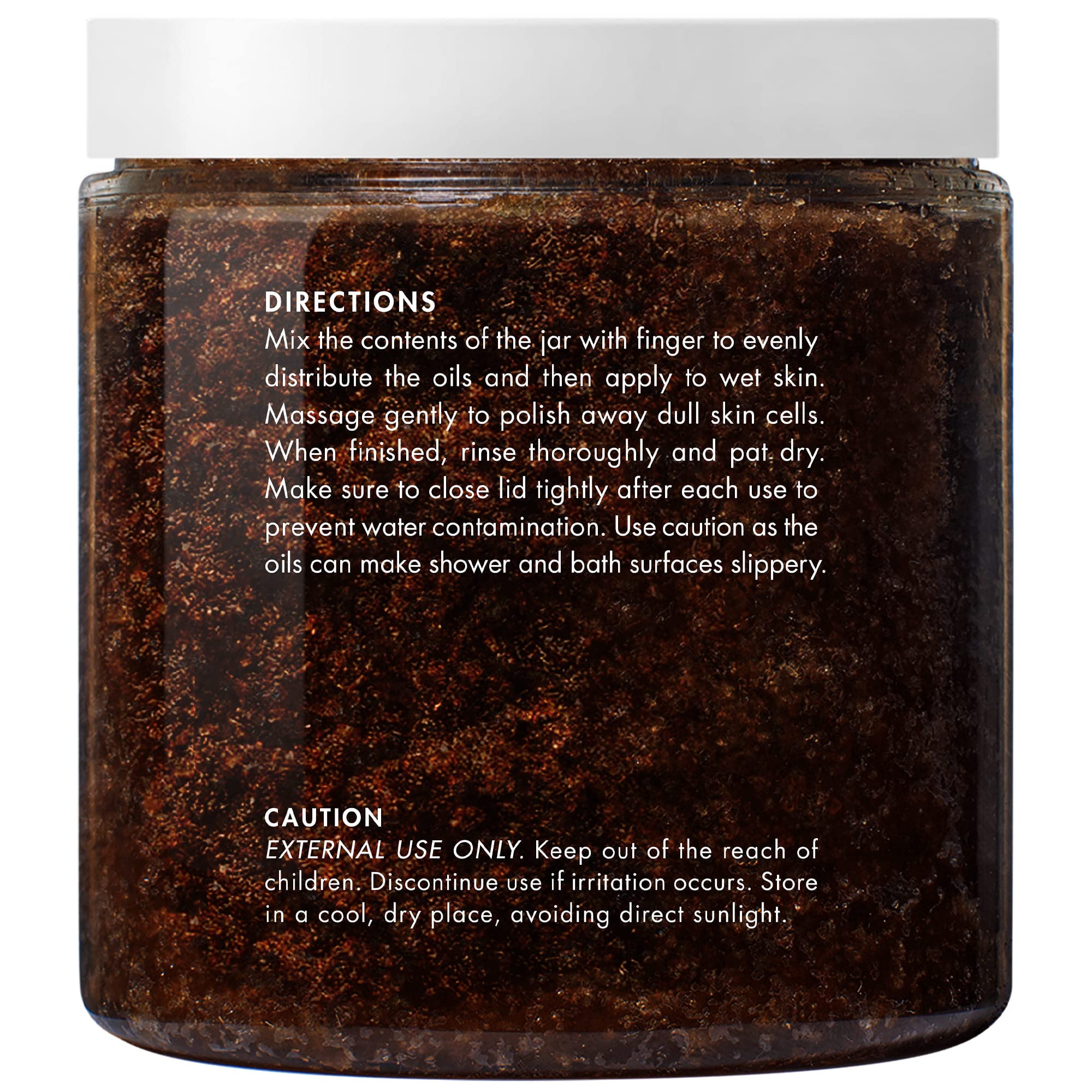 Majestic Pure coffee body scrub texture and ingredients