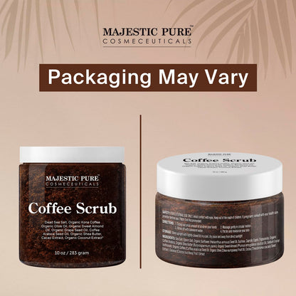 Side view of Majestic Pure 10 Ounce body scrub container