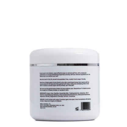Rose and Caramel express self tan remover body scrub texture close up