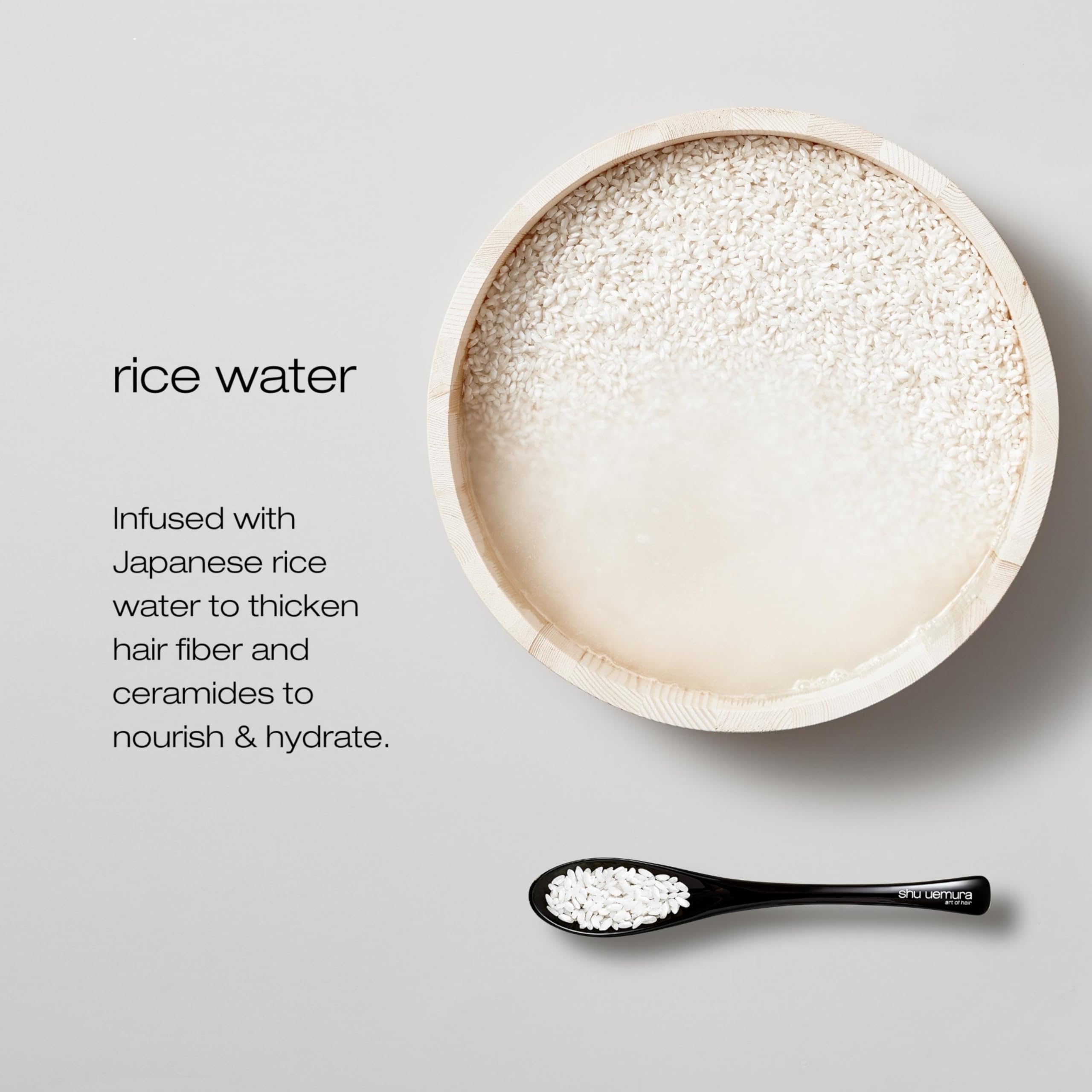 Japanese rice water infused hair tonic bottle with its luxurious outer product box.