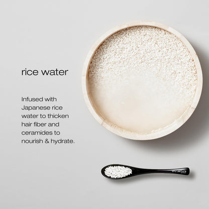 Japanese rice water infused hair tonic bottle with its luxurious outer product box.