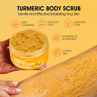 VOERUY bikini area exfoliator jar with applicator pad